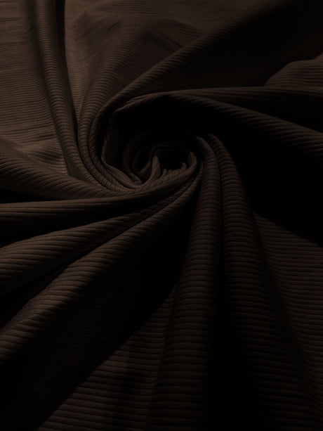 Heavy Rib Stretches Knit Rayon Spandex Fabric - Ribbed Stretch Knit, 54" Width (1 Yard)