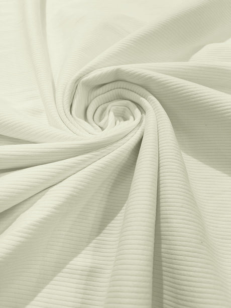 Heavy Rib Stretches Knit Rayon Spandex Fabric - Ribbed Stretch Knit, 54" Width (1 Yard)