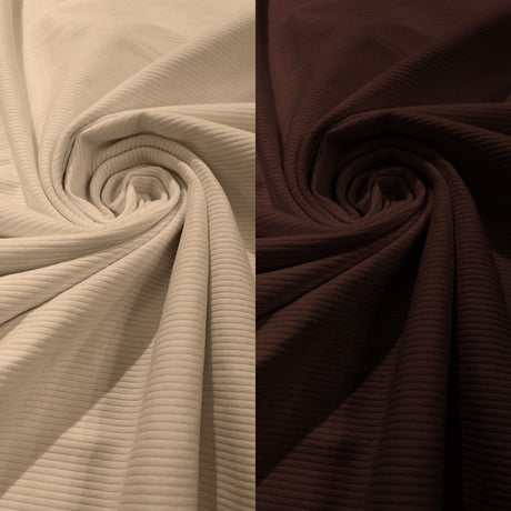 Heavy Rib Stretches Knit Rayon Spandex Fabric - Ribbed Stretch Knit, 54" Width (1 Yard)