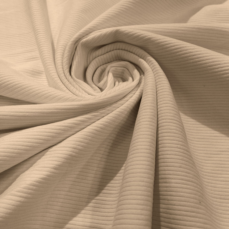 Heavy Rib Stretches Knit Rayon Spandex Fabric - Ribbed Stretch Knit, 54" Width (1 Yard)