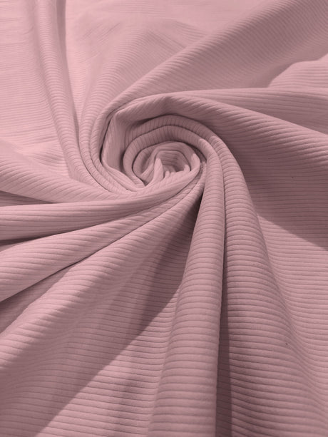 Heavy Rib Stretches Knit Rayon Spandex Fabric - Ribbed Stretch Knit, 54" Width (1 Yard)