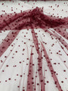 Heavy Scattered Pearls Studded Mesh Pearl Mesh Fabric - Scattered Pearls, 58" Wide (1 Yard)