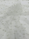 Heavy Scattered Pearls Studded Mesh Pearl Mesh Fabric - Scattered Pearls, 58" Wide (1 Yard)