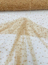 Heavy Scattered Pearls Studded Mesh Pearl Mesh Fabric - Scattered Pearls, 58" Wide (1 Yard)