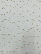 Heavy Scattered Pearls Studded Mesh Pearl Mesh Fabric - Scattered Pearls, 58" Wide (1 Yard)