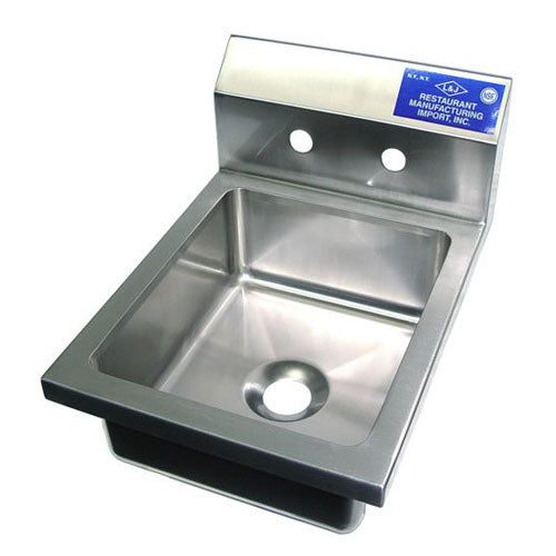 Heavy Duty Wall Hung Hand Sink 18 Gauge, Bowl Size 8 1/2 x 10 1/2 x 7