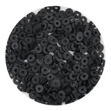 Heishi Polymer Clay Disc Beads 6mm - Black (3200 beads - 10 Strands 15")