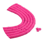 Heishi Polymer Clay Disc Beads 6mm - Bright Pink (3200 beads - 10 Strands 15")