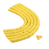 Heishi Polymer Clay Disc Beads 6mm - Bright Yellow (3200 beads - 10 Strands 15")