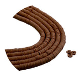 Heishi Polymer Clay Disc Beads 6mm - Brown (3200 beads - 10 Strands 15")