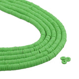 Heishi Polymer Clay Disc Beads 6mm - Lime Green (3200 beads - 10 Strands 15")