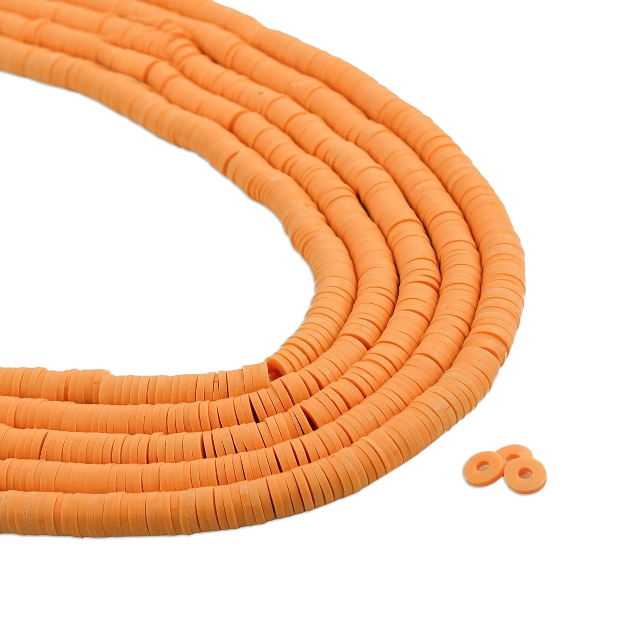 Heishi Polymer Clay Disc Beads 6mm - Melon (3200 beads - 10 Strands 15")