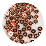 Heishi Metal Disc Beads 6mm - Rose Gold (100 per Bag)