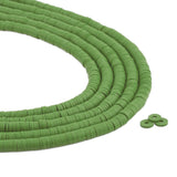 Heishi Polymer Clay Disc Beads 6mm - Olive Green (3200 beads - 10 Strands 15")