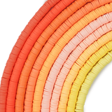 Heishi Polymer Clay Disc Beads 6mm- Orange (3200 beads - 10 Strands 15")