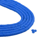 Heishi Polymer Clay Disc Beads 6mm - Royal Blue (3200 beads - 10 Strands 15")