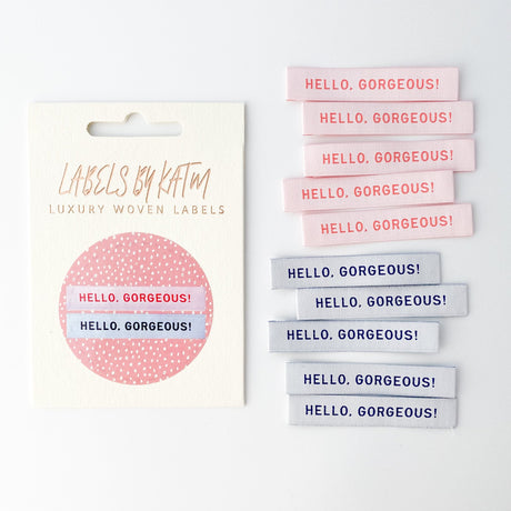 Woven Labels "Hello Gorgeous" 10 Pack
