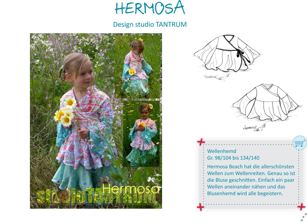 Sewing Pattern Hermosa Wave Shirt by StudioTANTRUM