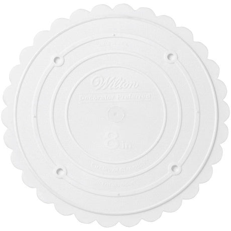 Wilton White Scalloped Edge Separator Plate, 8-Inch