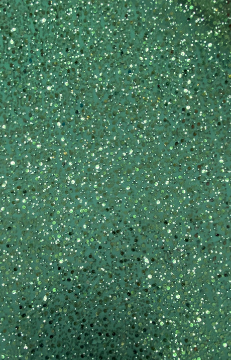 BPS Mesh Lace Polyester Fabric - Hunter Green Beads, Pearls, Sequins, 60" Width (1 Yard)