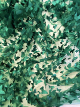 1 Yard Hunter Green 3D Butterfly Stretch Mesh Fabric with Satin Appliqué for Costumes and Dresses 54 Inch Wide