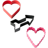 Wilton Love and Arrow Metal Cookie Cutter Set, 3-Piece