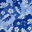 Microfiber Boardshort Fabric Shades of Blue Hibiscus Floral