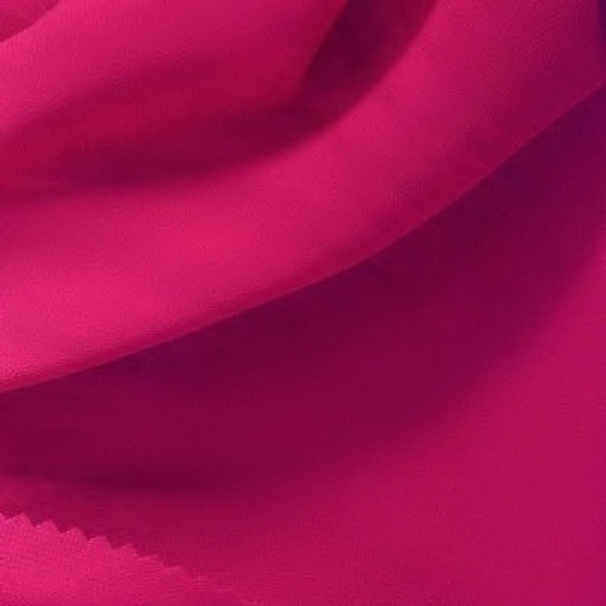 1 Yard Fuschia Chiffon Fabric 58/60" Wide Lightweight Sheer Polyester for Apparel, Events & Craf