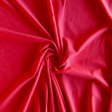 Bamboo Organic Cotton Spandex Jersey Knit Fabric - High Risk Red