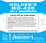 HO-400 Degreaser Wetting Agent - Screen Printing, Improved Film Adhesion, 20:1 Formula (Quart)