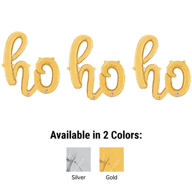 Foil Balloon HO HO HO Script Letters Kit