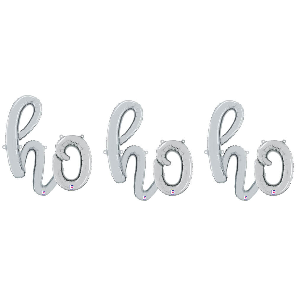 Foil Balloon HO HO HO Script Letters Kit