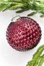 5" Red Hobnail Glass Ornament