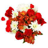 Happy Holidays Bouquets Red White Festive Holiday Flower Arrangement Winter Centerpiece Floral Bundle