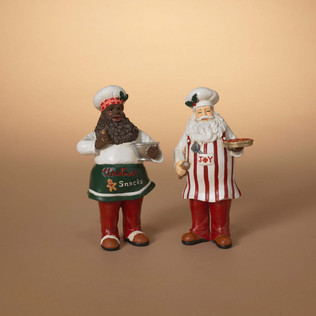 Resin Chef Santa Ornament 8 Inch Holiday Kitchen Decor