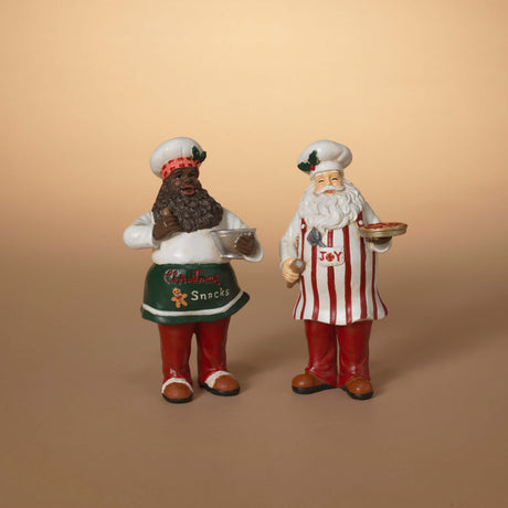 8" Resin Holiday Chef Santa