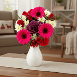 Purple Christmas Flower Bouquets Fresh Holiday Arrangement Set
