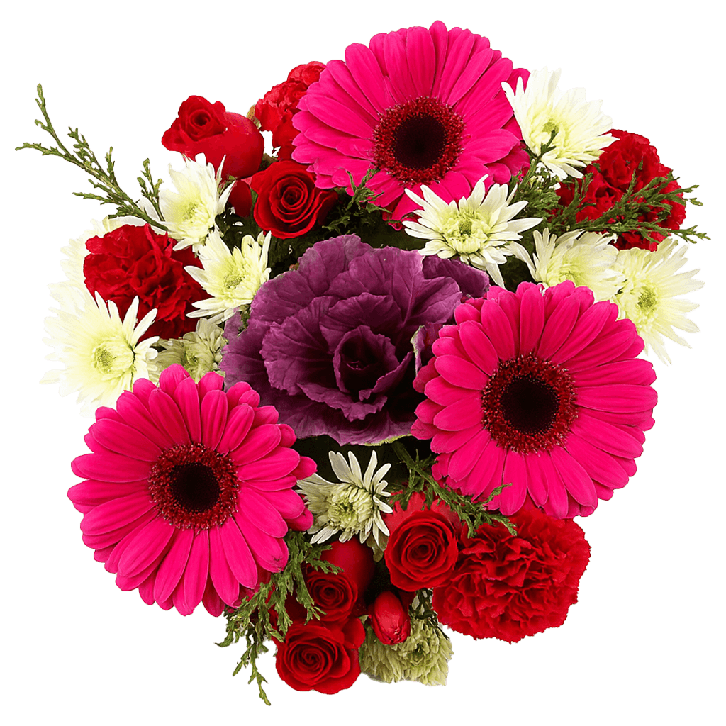 Purple Christmas Flower Bouquets Fresh Holiday Arrangement Set