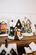 Lighted Holiday House with Battery Powered LEDs Decorative Christmas Village House Ornament