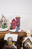 Lighted Holiday House with Battery Powered LEDs Decorative Christmas Village House Ornament