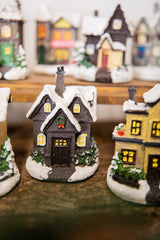 Lighted Holiday House with Battery Powered LEDs Decorative Christmas Village House Ornament