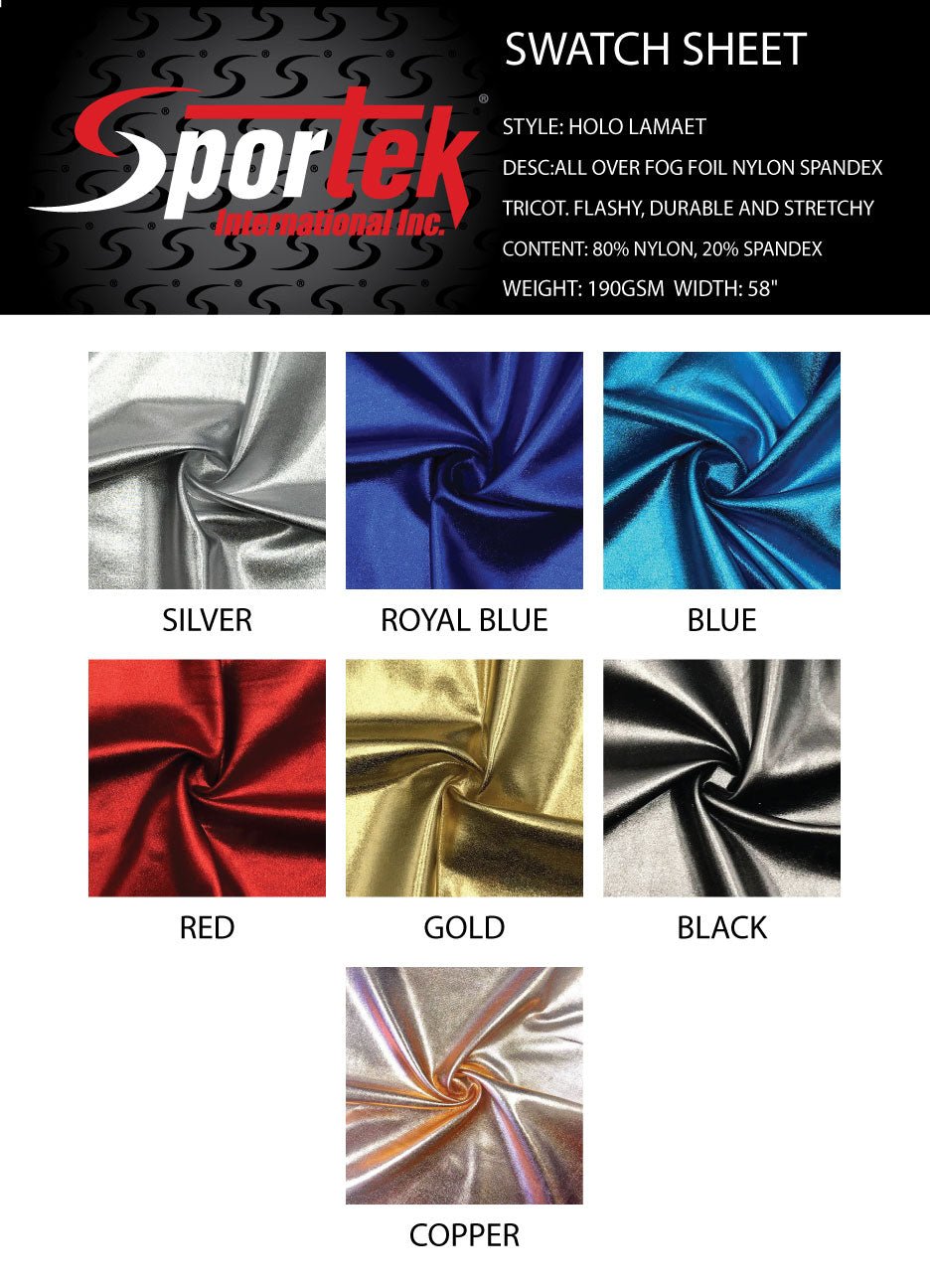 Holo Foil Nylon Spandex Tricot Dancewear