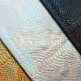 Holo Rocks 80% Nylon 20% Spandex Fabric - Black/Black, Gold/Gold, Silver/White, Polka Dots Hologram, 58/60" Width, 200 GSM (1 Yard)
