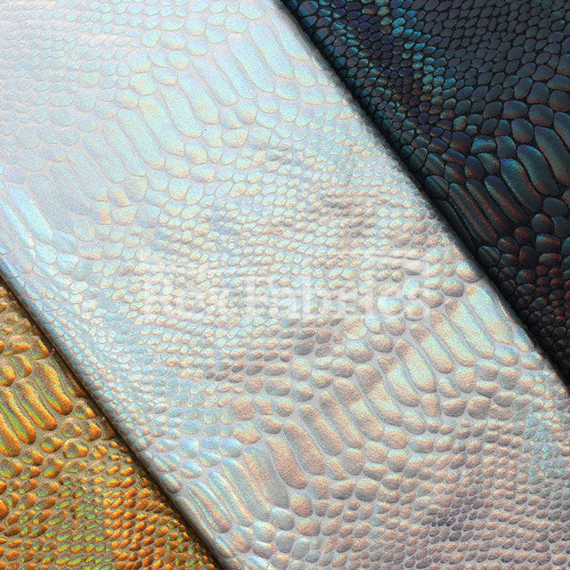 Holo Rocks 80% Nylon 20% Spandex Fabric - Black/Black, Gold/Gold, Silver/White, Polka Dots Hologram, 58/60" Width, 200 GSM (1 Yard)