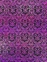 Holographic Damask Nylon Spandex Fabric - Gold/Black, Red/Black, Silver/Black, Fuchsia/Black, Turquoise/Black, 58/60" Width (1 Yard)