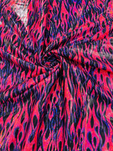 Holographic Flames Nylon Spandex Fabric - Holographic Flames, 58" Width (1 Yard)