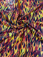 Holographic Flames Nylon Spandex Fabric - Holographic Flames, 58" Width (1 Yard)