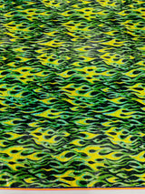 Holographic Flames Nylon Spandex Fabric - Holographic Flames, 58" Width (1 Yard)