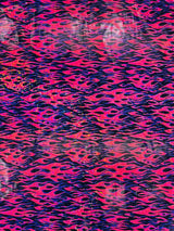 Holographic Flames Nylon Spandex Fabric - Holographic Flames, 58" Width (1 Yard)