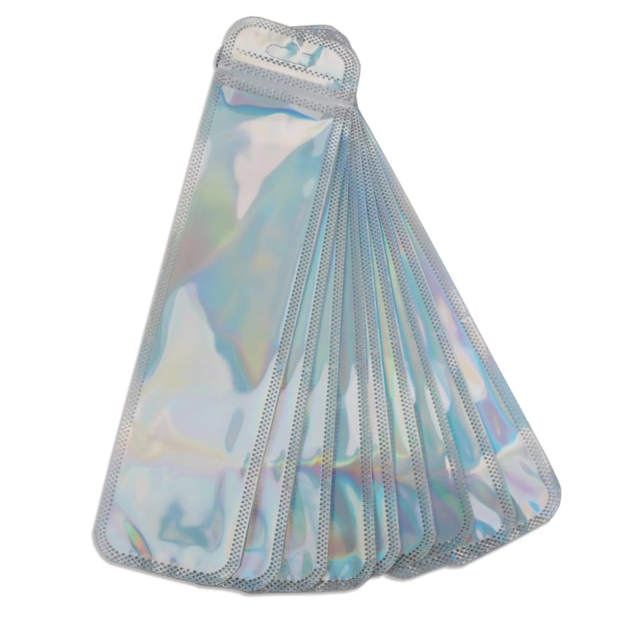 Holographic Pen Bag - Silver (50 Bags - 8.6"x2.1")